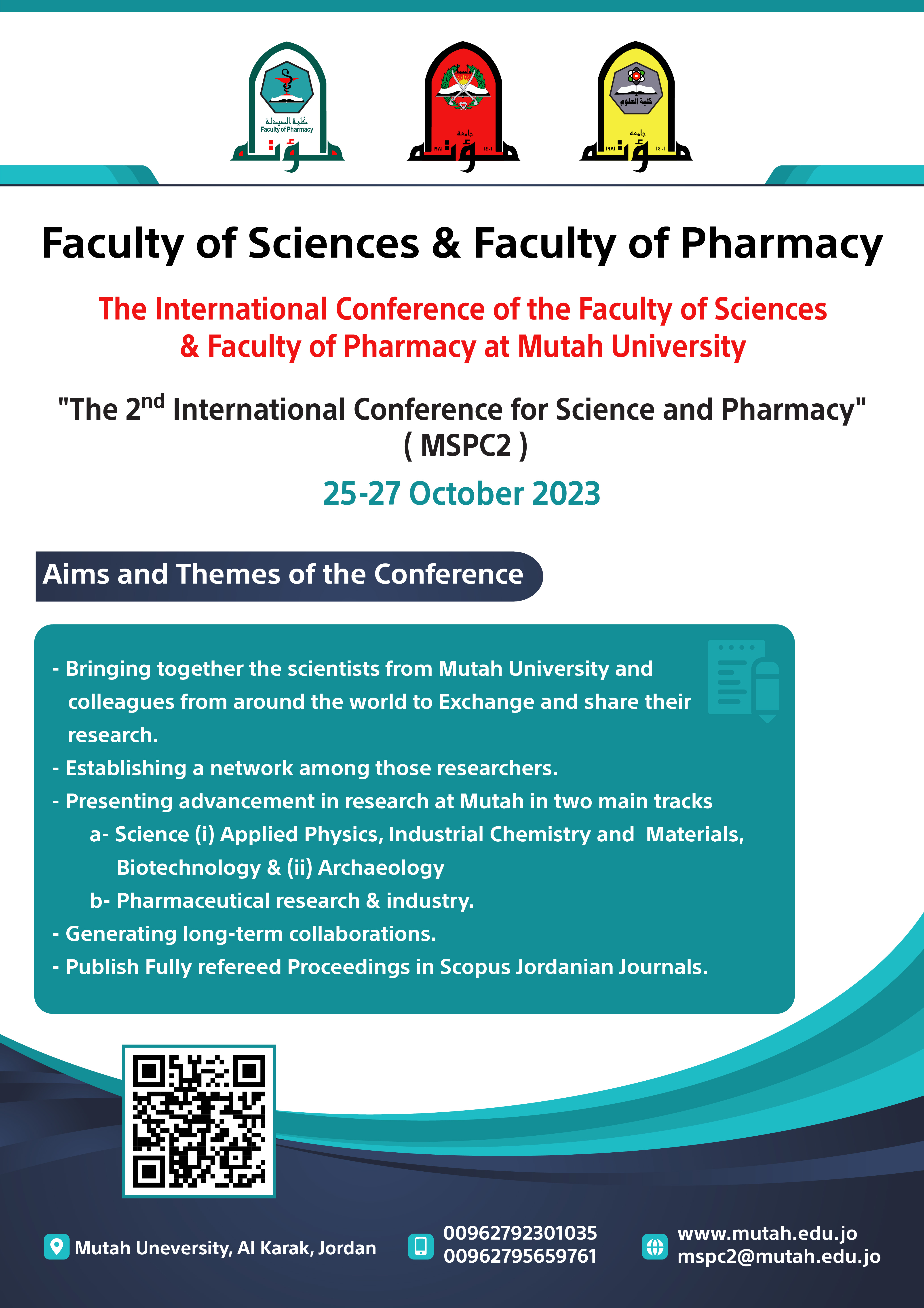 The 2nd Int. Conf. for Science and Pharmacy Mutah Univ. 25 - 27 .10. 2023.jpg